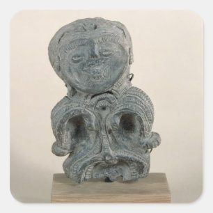 Jomon figurine square sticker