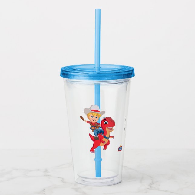 Jon and Blitz | Dino Ranch Acrylic Tumbler (Front)