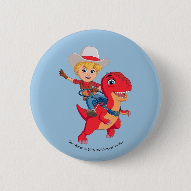 Jon and Blitz | Dino Ranch Button (Front)