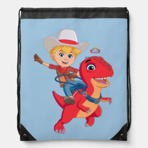 Jon and Blitz   Dino Ranch Drawstring Bag