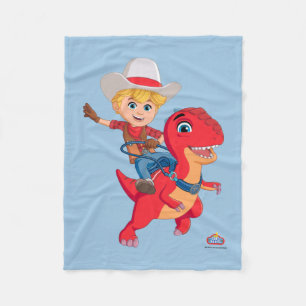 Jon and Blitz Dino Ranch Fleece Blanket