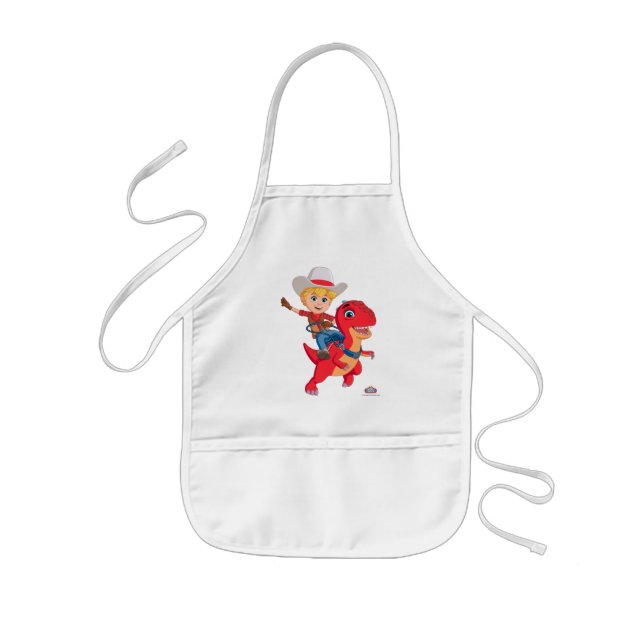 Jon and Blitz | Dino Ranch Kids' Apron (Front)