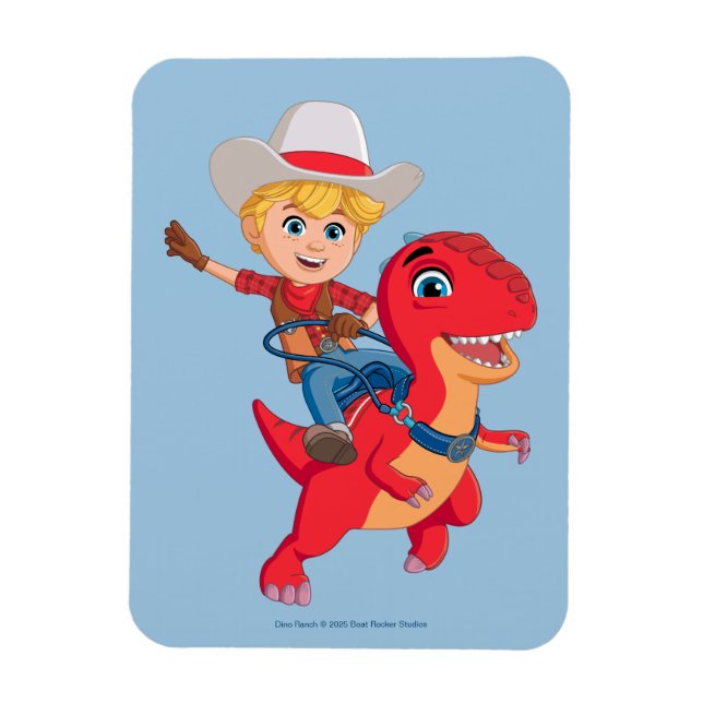 Jon and Blitz | Dino Ranch Magnet (Vertical)