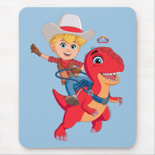 Jon and Blitz Dino Ranch Mouse Pad