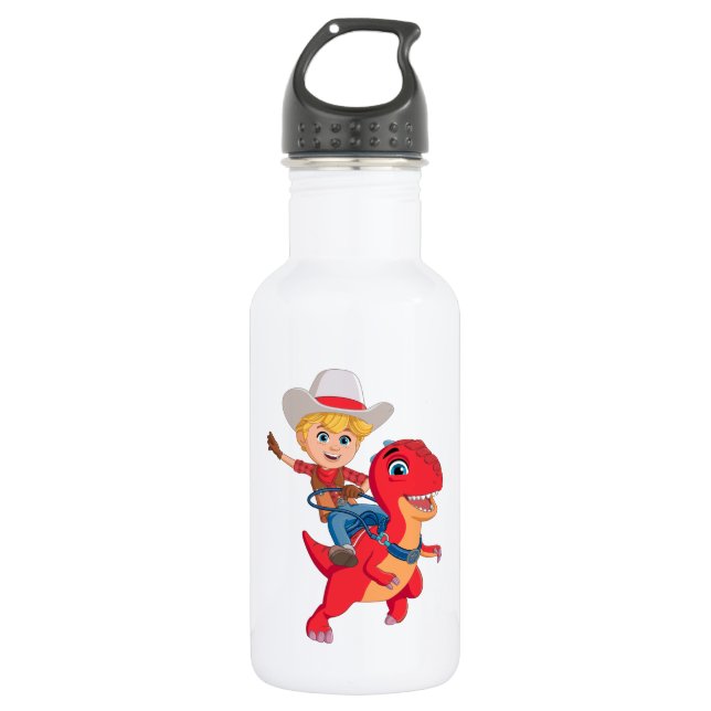 Jon and Blitz | Dino Ranch Stainless Steel Water Bottle (Front)