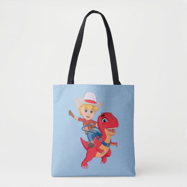 Jon and Blitz | Dino Ranch Tote Bag (Front)