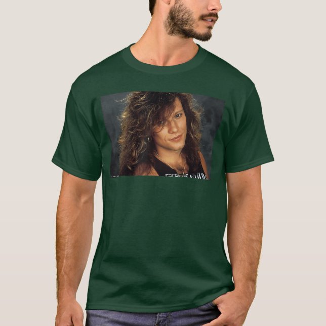 Jon Bon Jovi Rock Singer Portrait by Michael Grecc T-Shirt (Front)