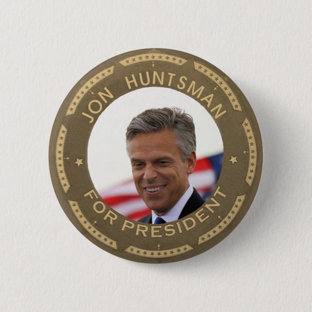 Jon Huntsman for President Button (Front)