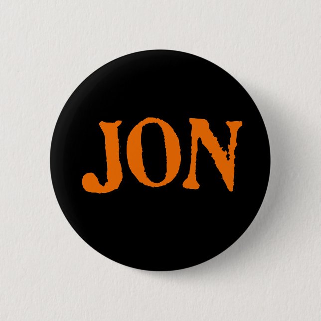 Jon Instant Costume Pinback Button (Front)