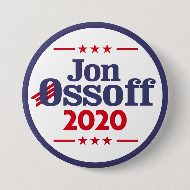 Jon Ossoff 2020 Button (Front)