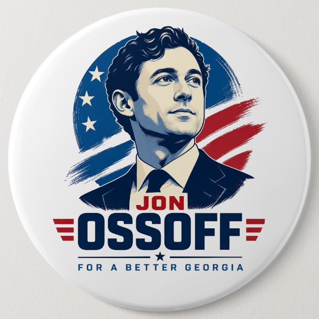 Jon Ossoff for a Better Georgia Button (Front)