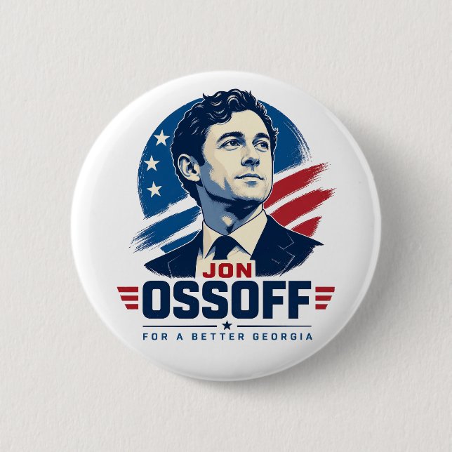Jon Ossoff for a Better Georgia Button (Front)