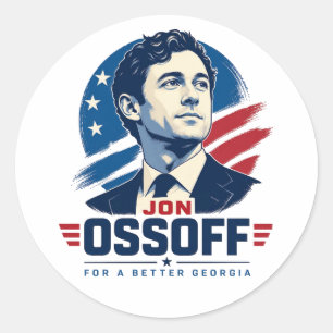 Jon Ossoff for Governor   For  a Better Georgia Classic Round Sticker