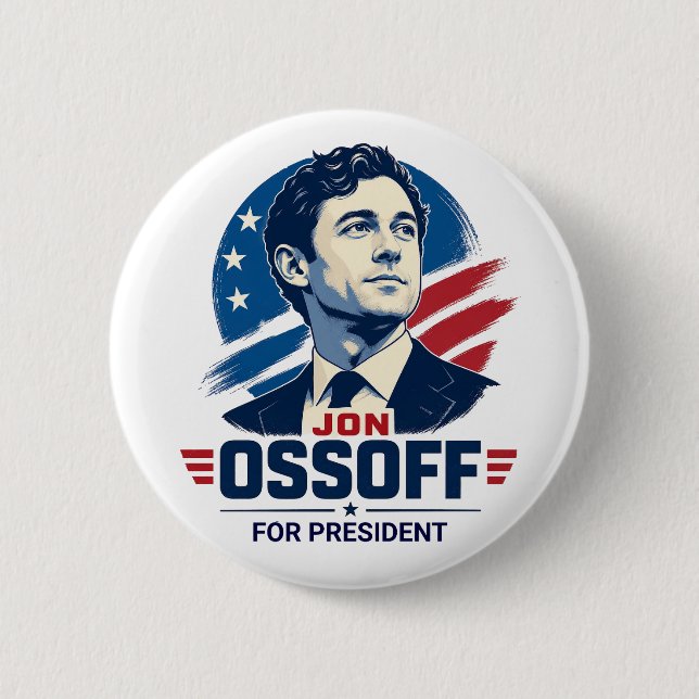 Jon Ossoff for President 2028   Button (Front)