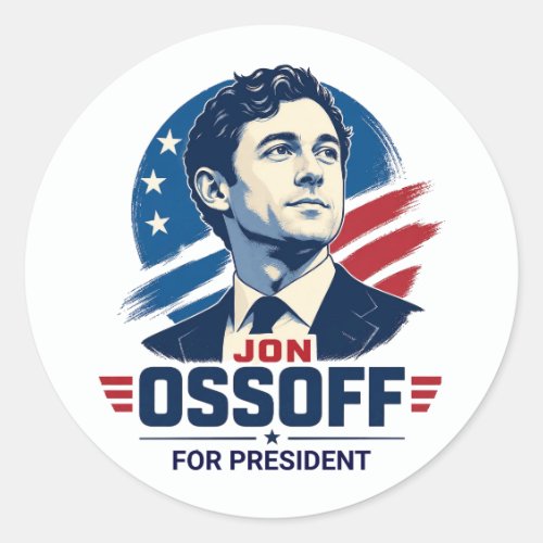 Jon Ossoff for President 2028   Classic Round Sticker