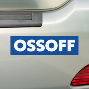 Jon Ossoff Georgia Senate runoff blue white bumper Sticker