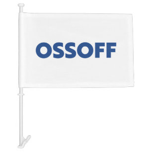 Jon Ossoff Georgia Senate runoff blue white Car Flag