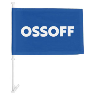 Jon Ossoff Georgia Senate runoff blue white Car Flag