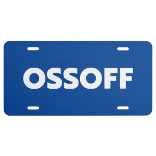 Jon Ossoff Georgia Senate runoff blue white car License Plate