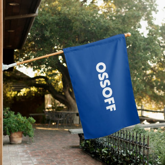 Jon Ossoff Georgia Senate runoff blue white House Flag (In SItu)