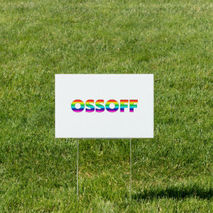 Jon Ossoff Georgia Senate runoff pride lgbtq lgbt Sign