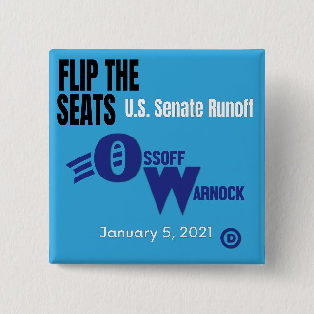 Jon Ossoff & Rev. Raphael Warnock Button (Front)