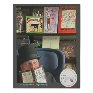 Jon Scieszka Gets Caught Reading Faux Canvas Print