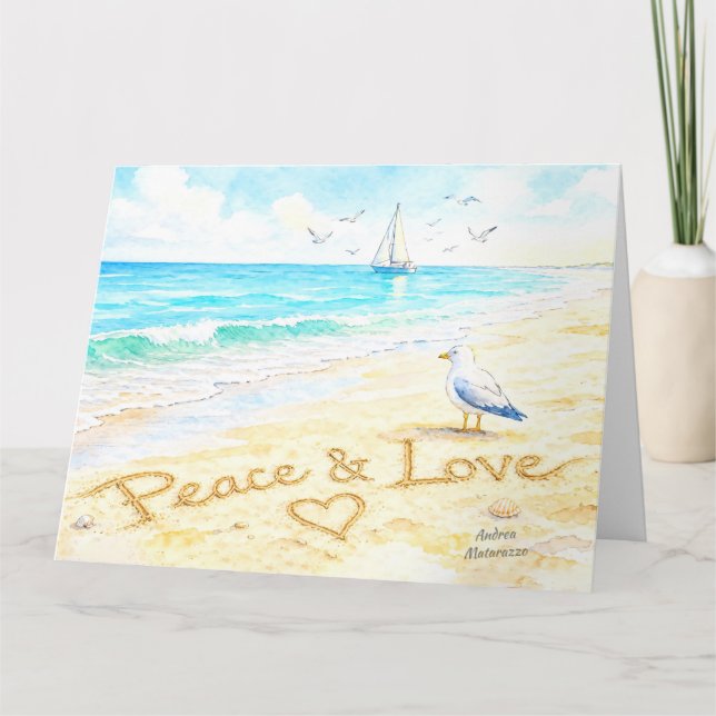 Jon Seagull - Peace & Love  Card (Front)