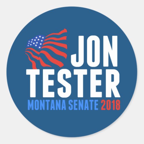 Jon Tester for Montana Senate 2018 Classic Round Sticker