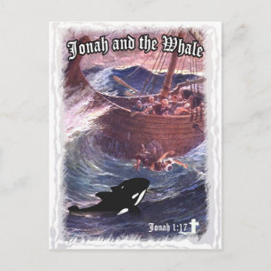 Jonah 1:17 - Jonah and the Whale Postcard