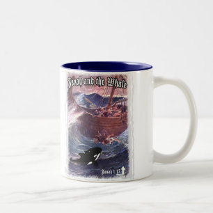 Jonah 1:17 - Jonah and the Whale Two-Tone Coffee Mug