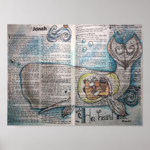 Jonah 2:2 - "He Heard Me" Poster
