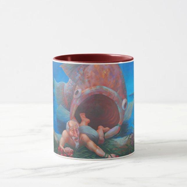 Jonah and maroon interior mug (Center)