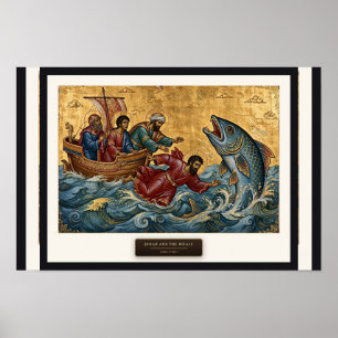 Jonah and the Whale — Byzantine Icon Poster