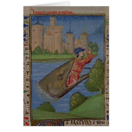 Jonah and the Whale, from the Bible of Jean XXII (Front)