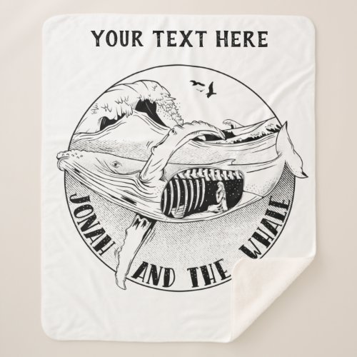 Jonah and the whale sherpa blanket