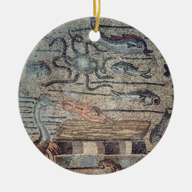 Jonah being Spat Out by the Whale, detail from a d Ceramic Ornament (Front)