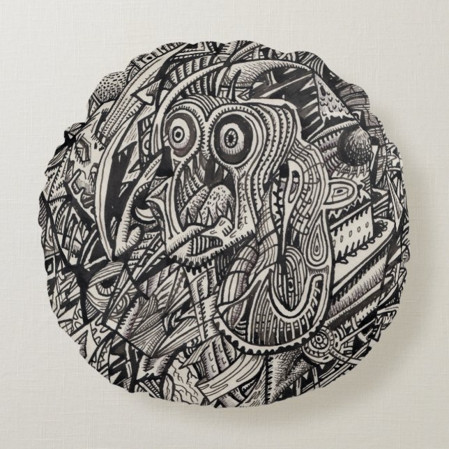 Jonah Complex Round Pillow (Front)