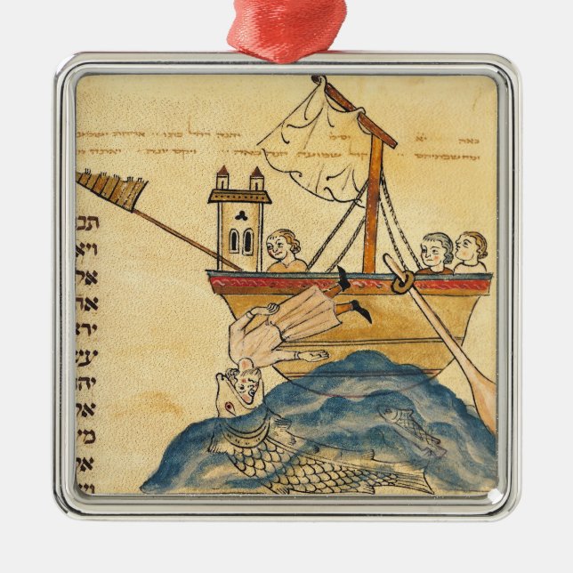 Jonah Eaten by the Whale Metal Ornament (Front)