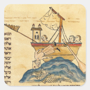 Jonah Eaten by the Whale Square Sticker