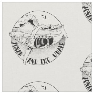 Jonah in the while bible art fabric