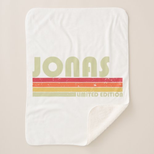 JONAS Gift Name Personalized Funny Retro Vintage B Sherpa Blanket