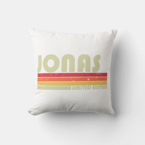 JONAS Gift Name Personalized Funny Retro Vintage B Throw Pillow