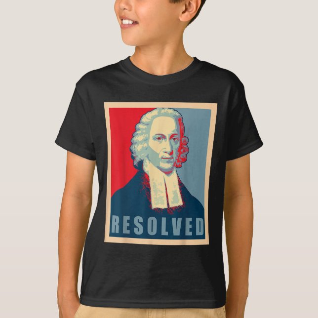 Jonathan Edwards Resolved Calvinist Reformed  T-Shirt (Front)