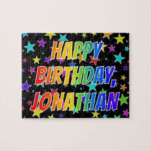 JONATHAN First Name Fun HAPPY BIRTHDAY Jigsaw Puzzle