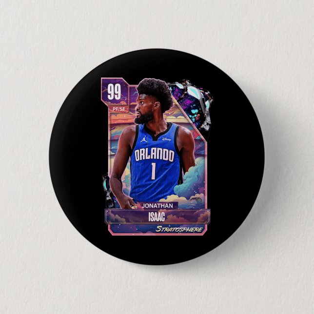 Jonathan Isaac 99 Dark Card Hd  Button (Front)