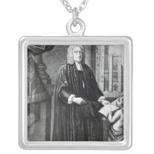 Jonathan Swift, engraved by Andrew Miller, 1743 Silver Plated Necklace