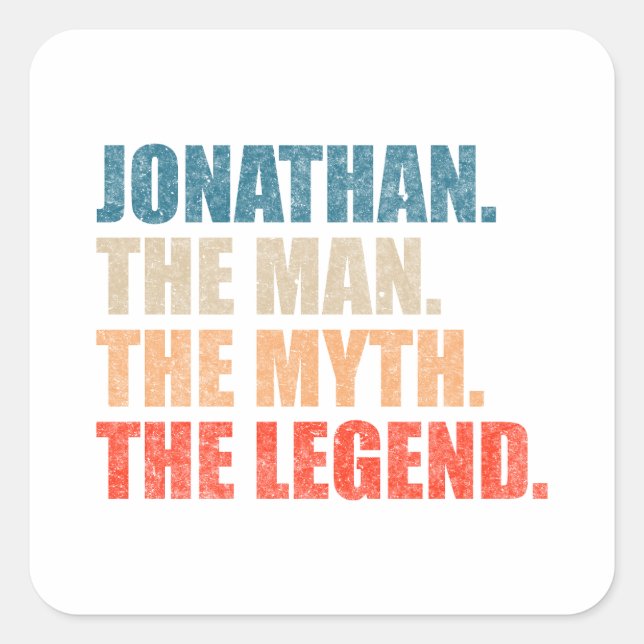 Jonathan The Man The Myth The Legend Square Sticker (Front)