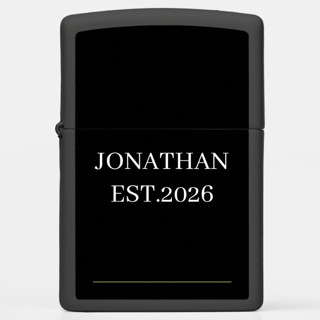 Jonathan – Timeless Strength with a Calm Zippo Lighter (Front)
