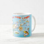 Jones Beach Long Island Mug<br><div class="desc">A vintage postcard map of Jones Beach State Park Long Island,  NY repurposed on a mug.</div>